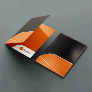 Pocket Folder With Business Card Slit